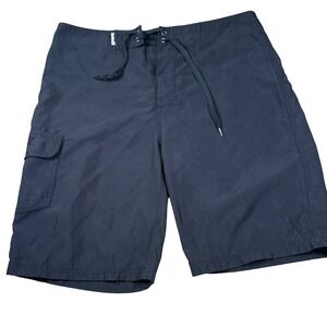 Hurley Phantom Board Shorts Swim Trunks‎ Cargo Pocket Black Size 33